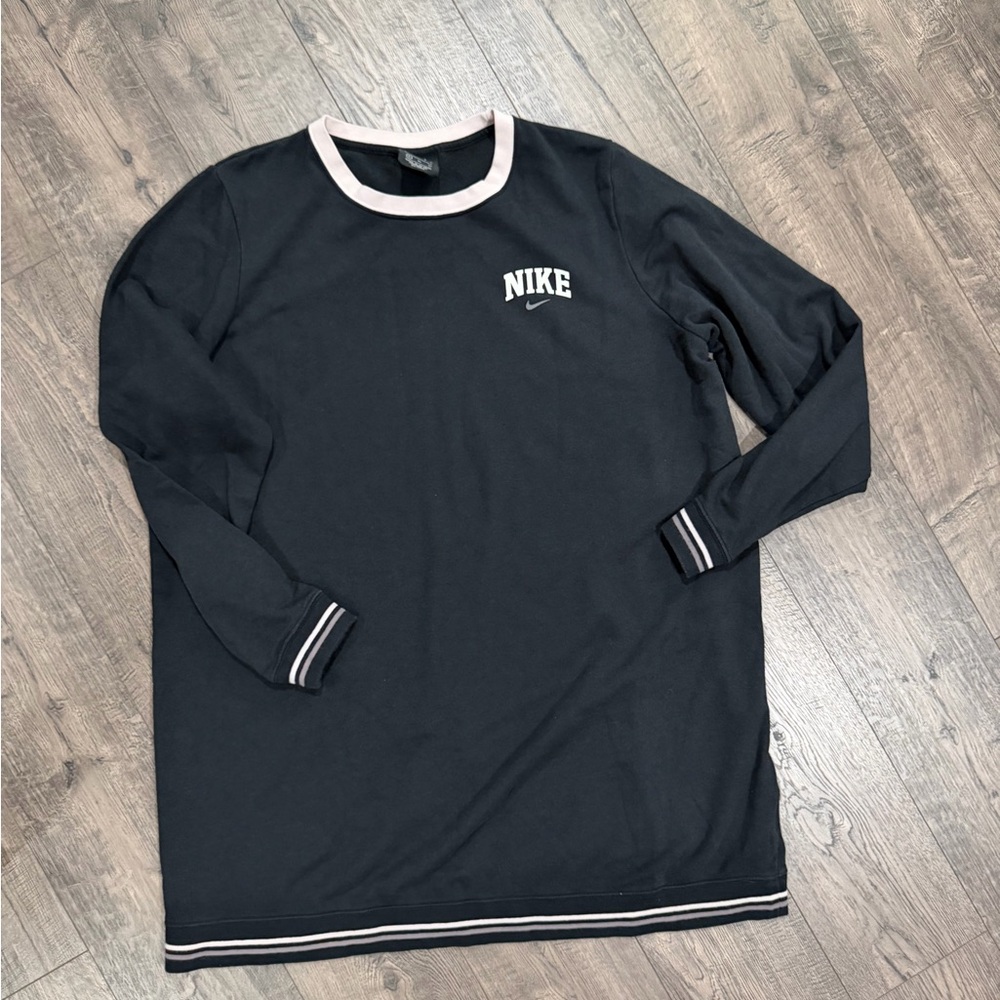 Nike Black Long Sleeve Dress with White Trim